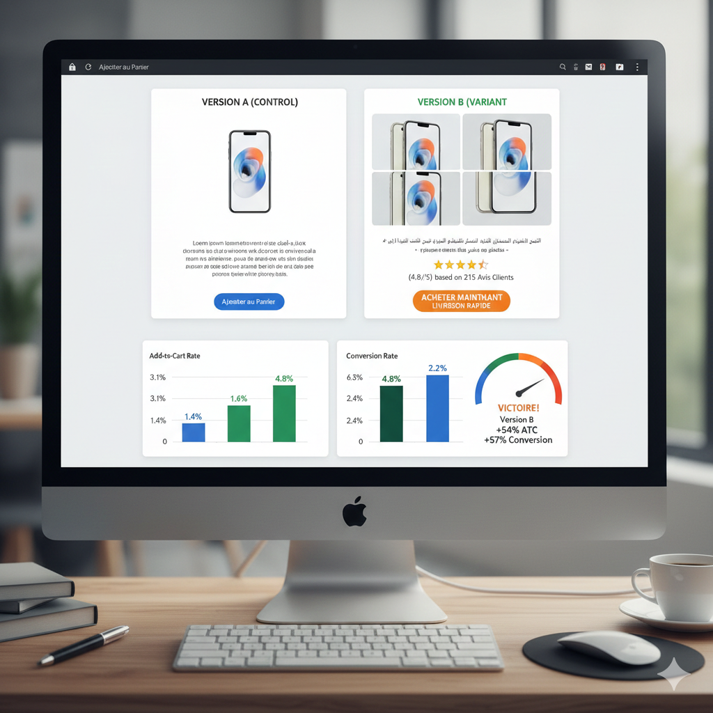 A realistic A/B test on a mid-size Algerian e-commerce website 
