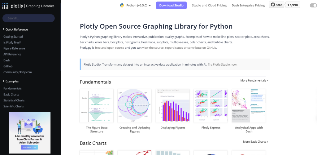 Plotly Platform - data visualization in Python 