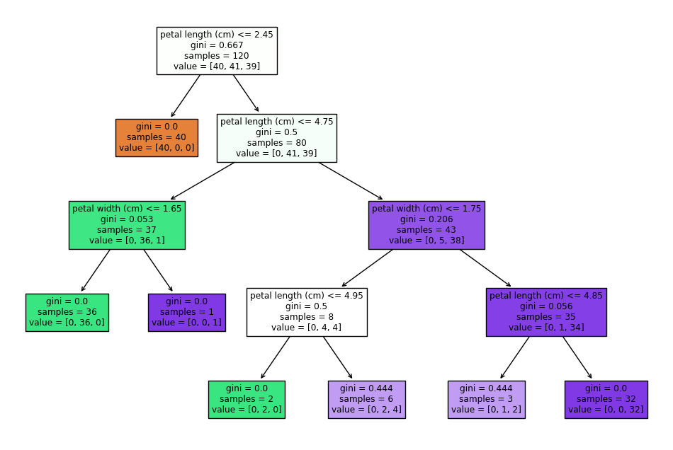 Visualizing the decision tree classification in Python