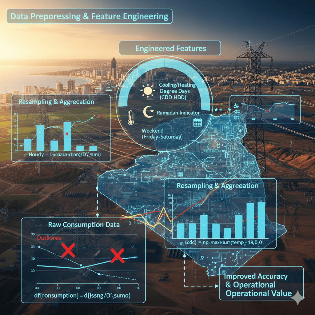 Data preprocessing for Algerian electricity datasets - Predicting electricity consumption in Algeria using time series forecasting 
